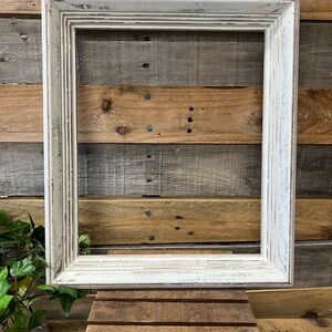 Rustic 10x12 Off White Wooden Frame